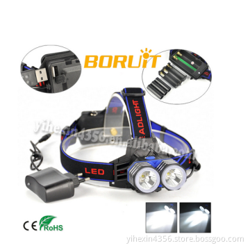 Multi-Function EHL0304 Headlamp 2PCS CREE XM-L T6 4 Modes LED Headlamp